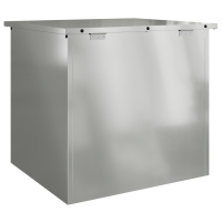 Produktbild för Utomhusförvaringslåda Silver 55 x 50,5 x 50 cm Stål