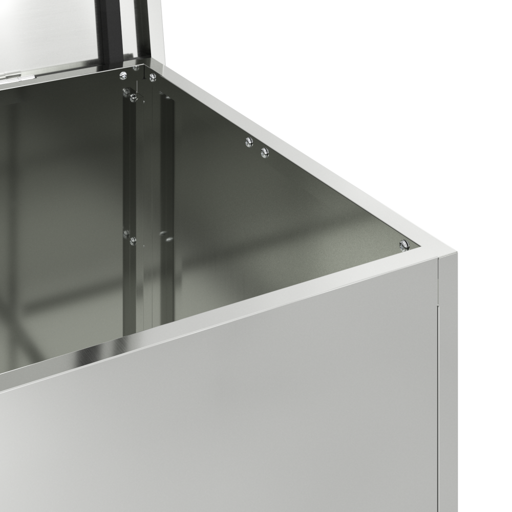 Produktbild för Utomhusförvaringslåda Silver 55 x 50,5 x 50 cm Stål
