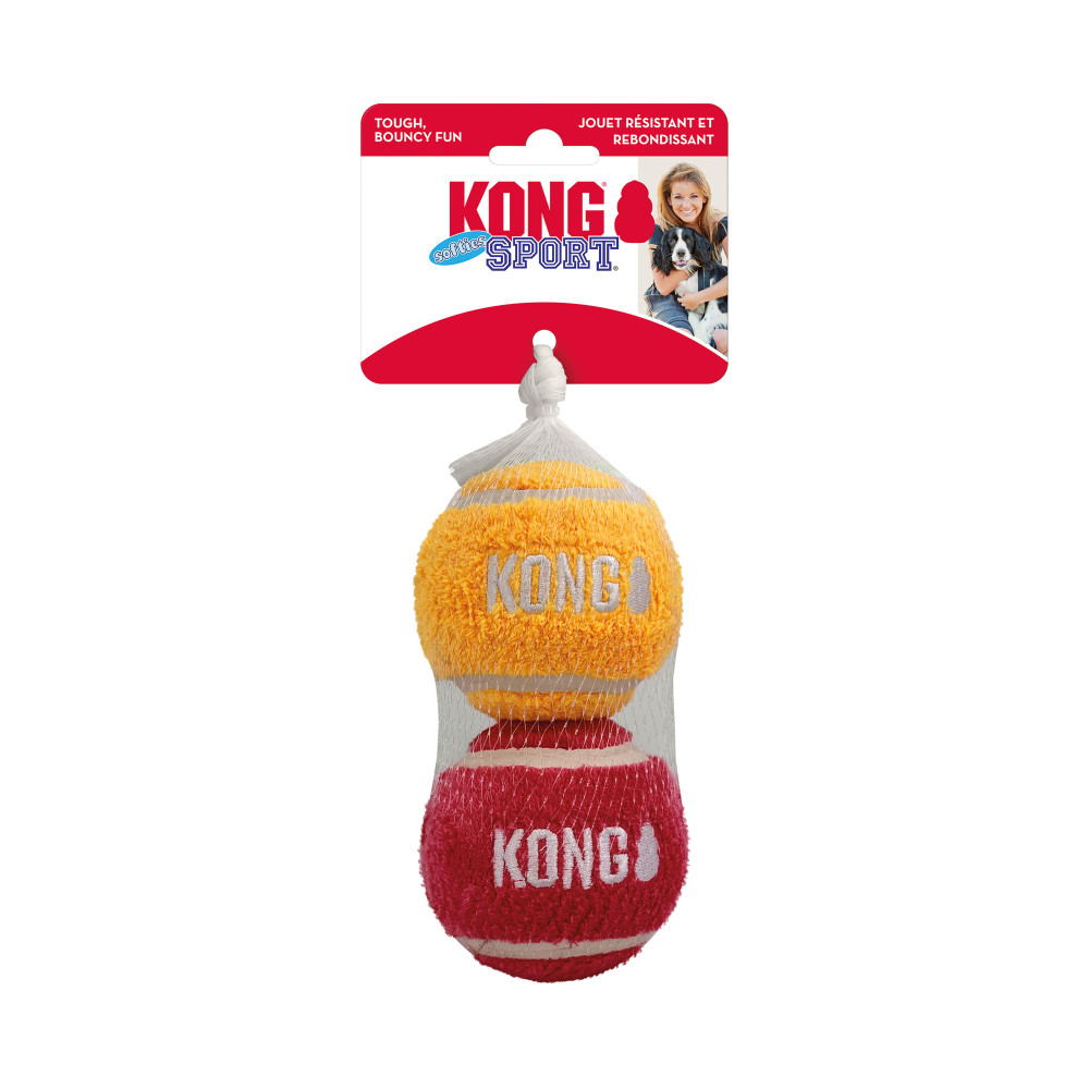Produktbild för Hundleksak Sports Softies Balls 2-p Large Mixade KONG Large, 7,6 cm