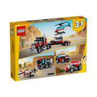 Produktbild för LEGO Creator 3in1 31146 - Flatbed Truck with Helicopter - byggsats