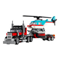 Produktbild för LEGO Creator 3in1 31146 - Flatbed Truck with Helicopter - byggsats