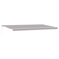 Produktbild för Utdragbar markis Ljusgrå 600 × 300 cm Polyester och aluminium