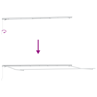 Produktbild för Utdragbar markis Ljusgrå 600 × 300 cm Polyester och aluminium