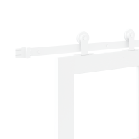 Produktbild för Skjutdörr ORKDAL Vit 61 x 198,5 cm Massivt tallträ och glas