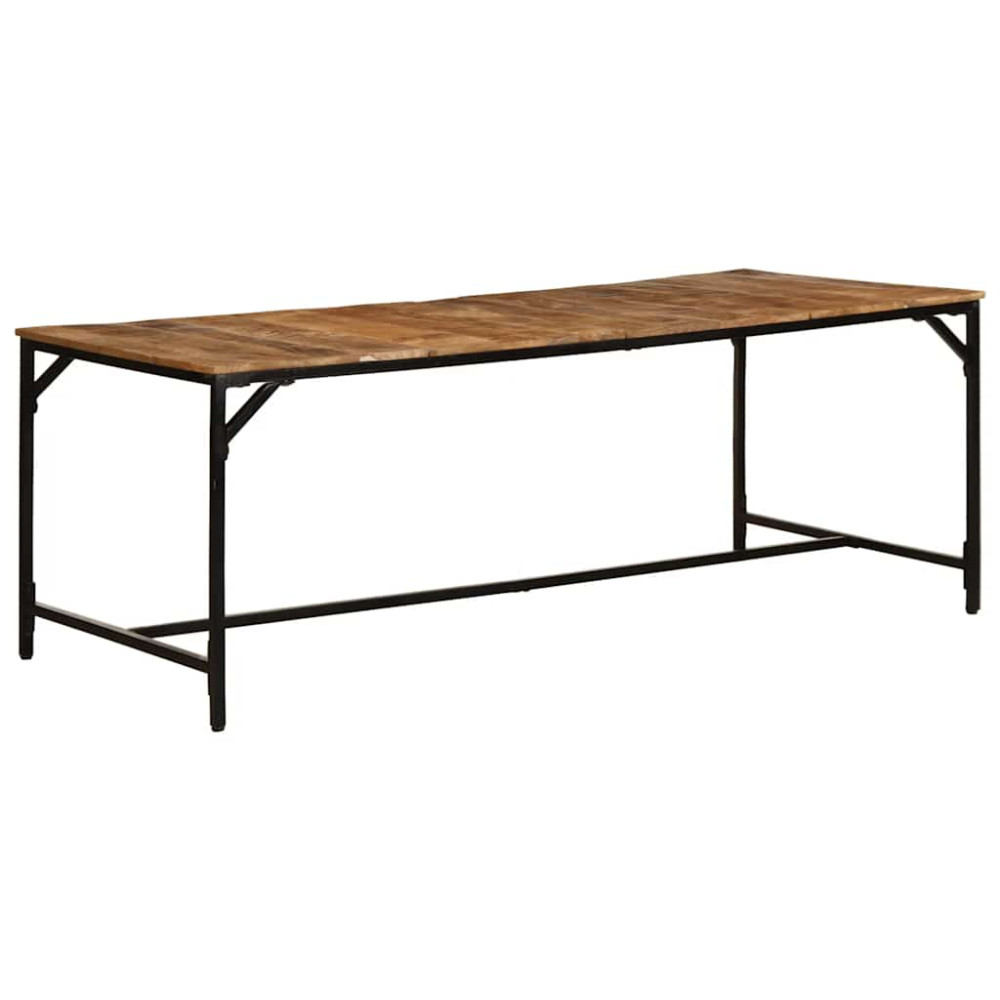 Produktbild för Matbord 200x100x75 cm massivt trä grov mango