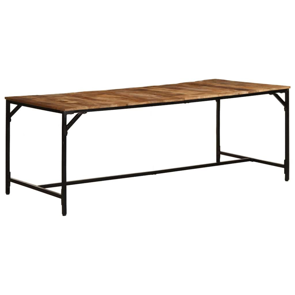 Produktbild för Matbord 200x100x75 cm massivt trä grov mango