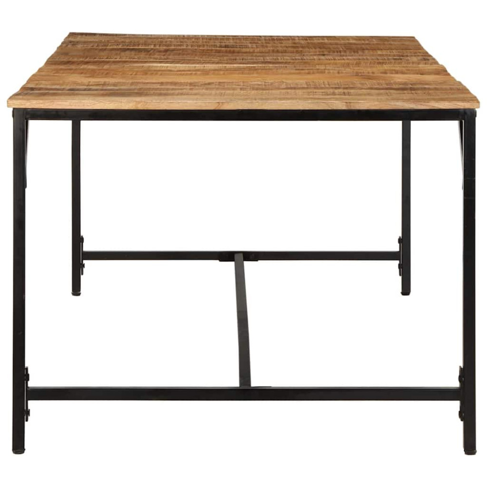 Produktbild för Matbord 200x100x75 cm massivt trä grov mango