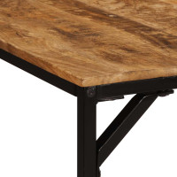 Produktbild för Matbord 200x100x75 cm massivt trä grov mango