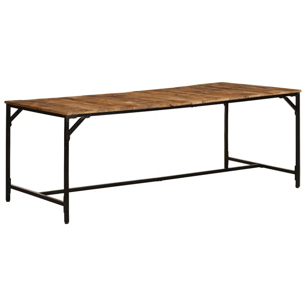 Produktbild för Matbord 200x100x75 cm massivt trä grov mango
