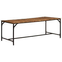 Produktbild för Matbord 200x100x75 cm massivt trä grov mango