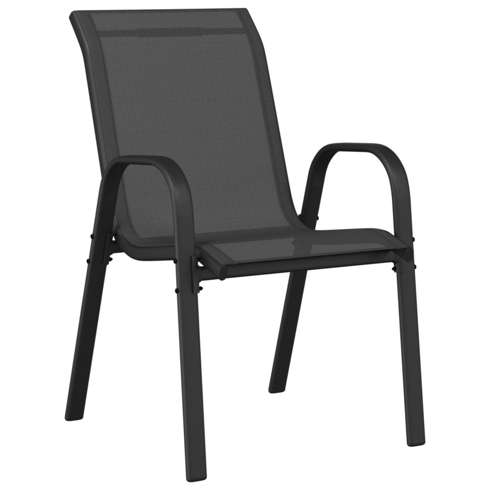Produktbild för Trädgårds Bistro Set 3 pcs Svart Stål
