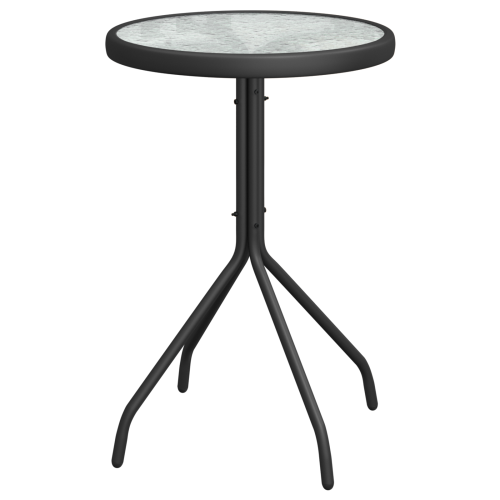 Produktbild för Trädgårds Bistro Set 3 pcs Svart Stål