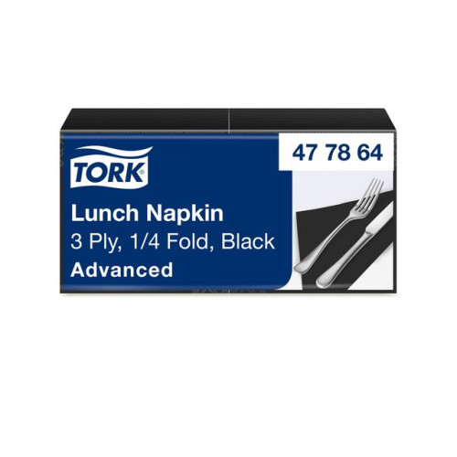 TORK Servett TORK Lunch 3-lags svart 150/fp