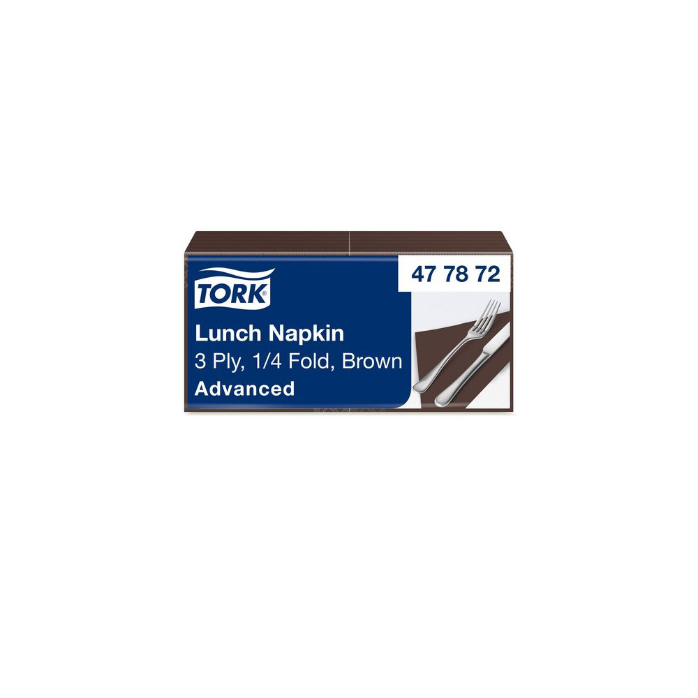Produktbild för Servett TORK Lunch 3-lags brun 150/fp