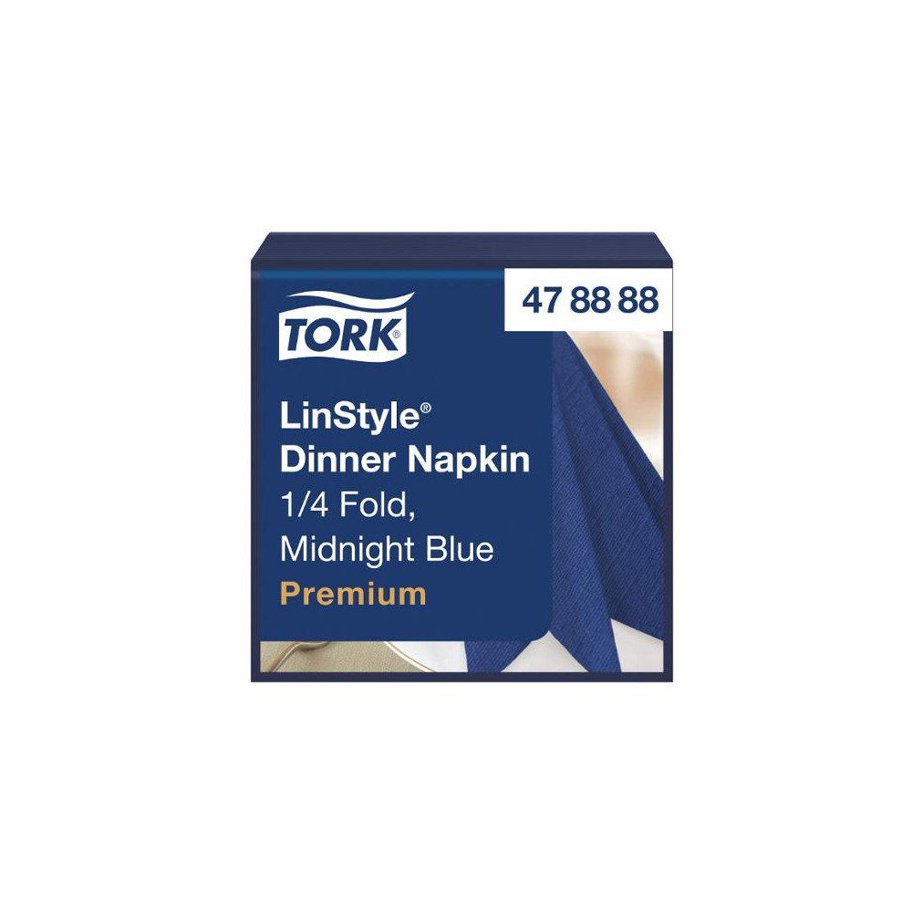 Produktbild för Servett TORK LinStyle Middag blå 50/fp