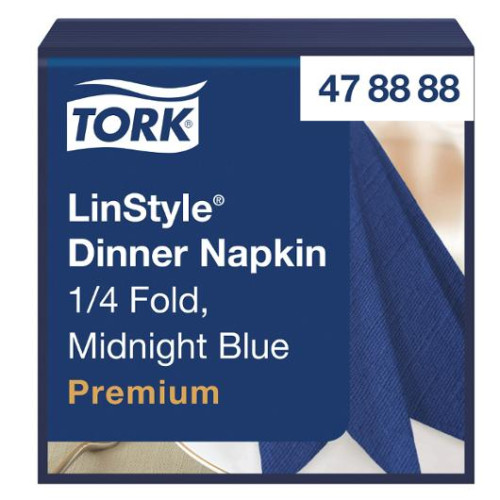 TORK Servett TORK LinStyle Middag blå 50/fp