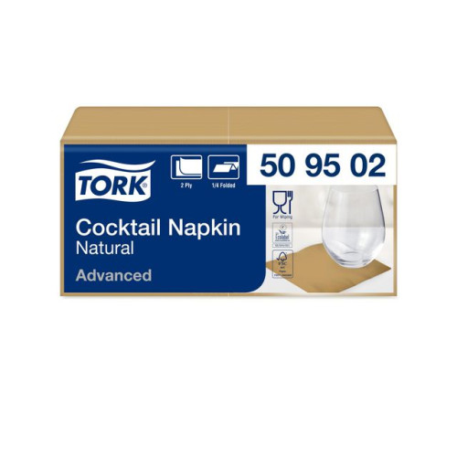 TORK Servett TORK Cocktail 2-lag natur 200/fp