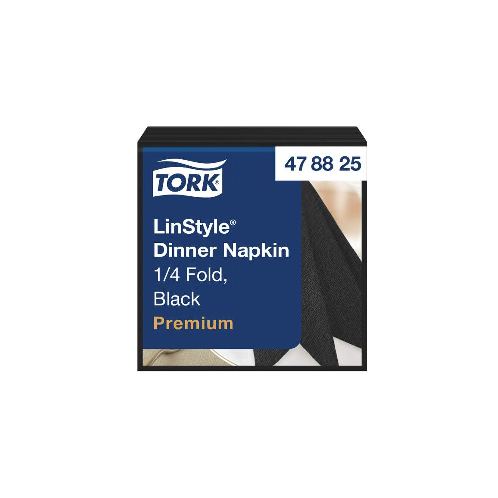 Produktbild för Servett TORK LinStyle Middag svart 50/fp