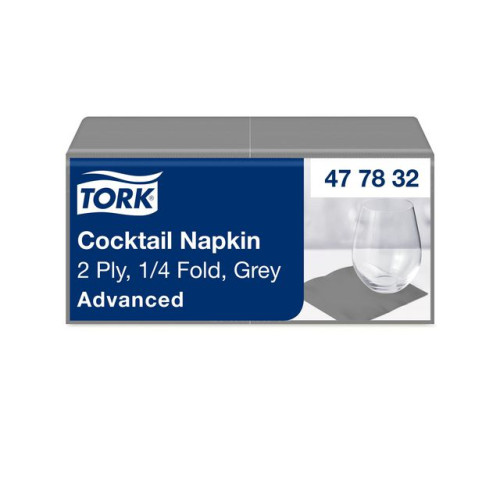 TORK Servett TORK Cocktail 2-lags grå 200/fp