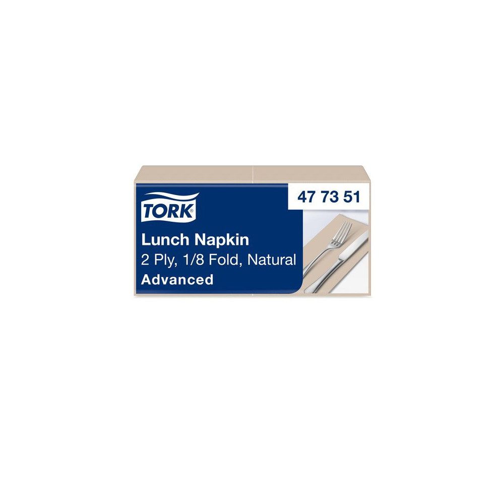 Produktbild för Servett TORK Lunch 2-lags natur 200/fp