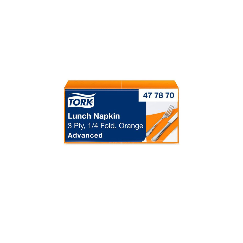 Produktbild för Servett TORK Lunch 3-lags orange 150/fp