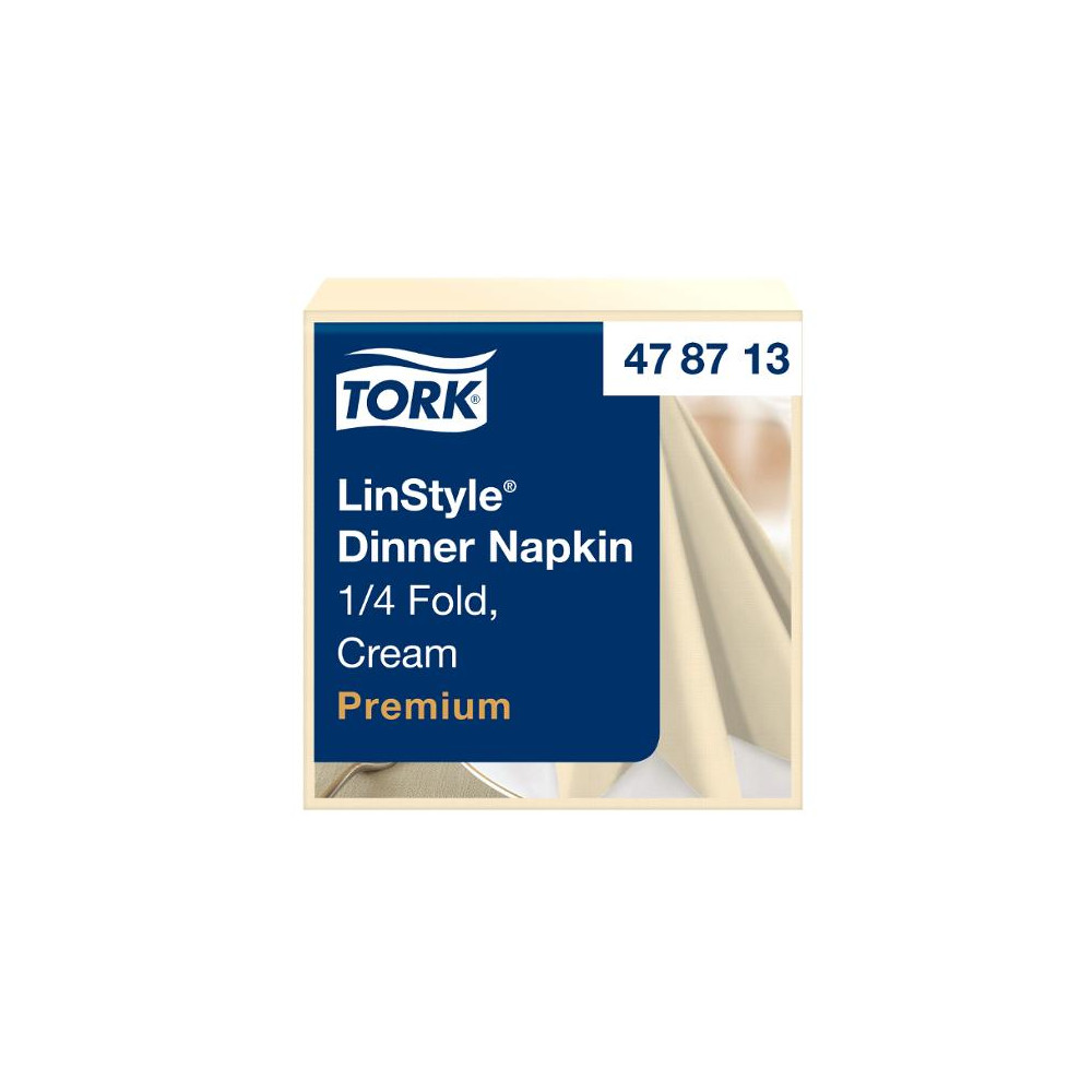Produktbild för Servett TORK LinStyle Middag creme 50/fp