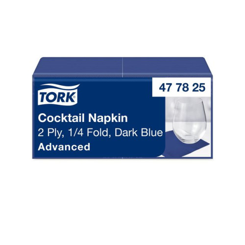 TORK Servett TORK Cocktail 2-lags blå 200/fp