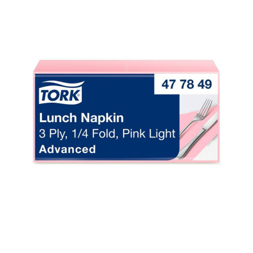 TORK Servett TORK Lunch 3-lags ljrosa 150/fp