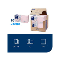 Produktbild för Servett TORK Lunch 3-lags ljrosa 150/fp