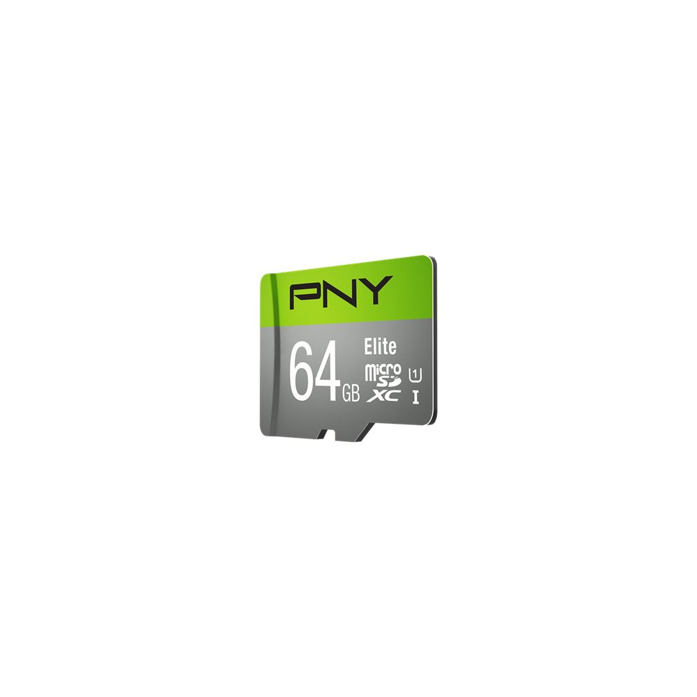 Produktbild för PNY Elite - flash-minneskort - 64 GB - mikroSDXC UHS-I