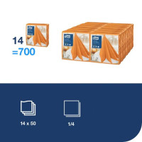 Produktbild för Servett TORK LinStyle Middag orang 50/fp