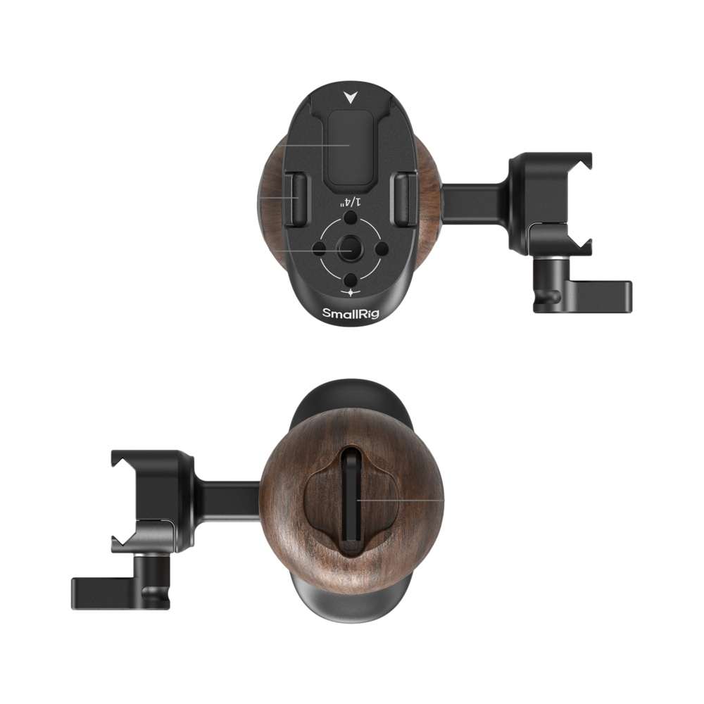 Produktbild för SmallRig 5239 Wooden Side Handle with NATO Clamp
