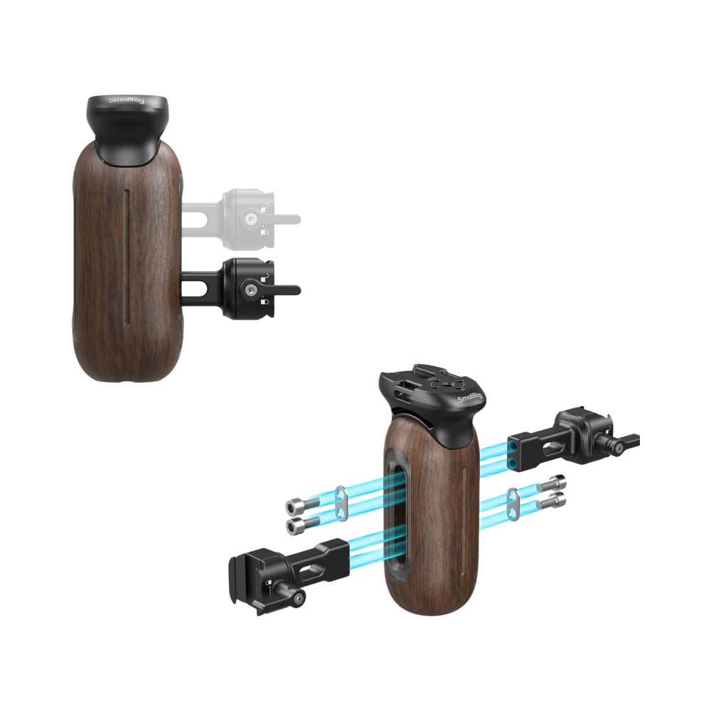 Produktbild för SmallRig 5239 Wooden Side Handle with NATO Clamp