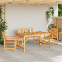 Produktbild för Trädgårdsmöbelset 4 pcs Brun Massivt Akaciaträ
