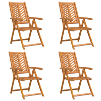 Produktbild för Trädgård Stol 4 pcs Brun Massivt Akaciaträ