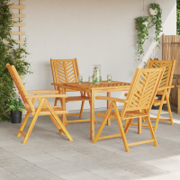 Produktbild för Trädgård Stol 4 pcs Brun Massivt Akaciaträ