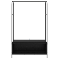 Produktbild för Klädhängare med lagring Svart 100 x 44 x 160 cm Konstruerat trä