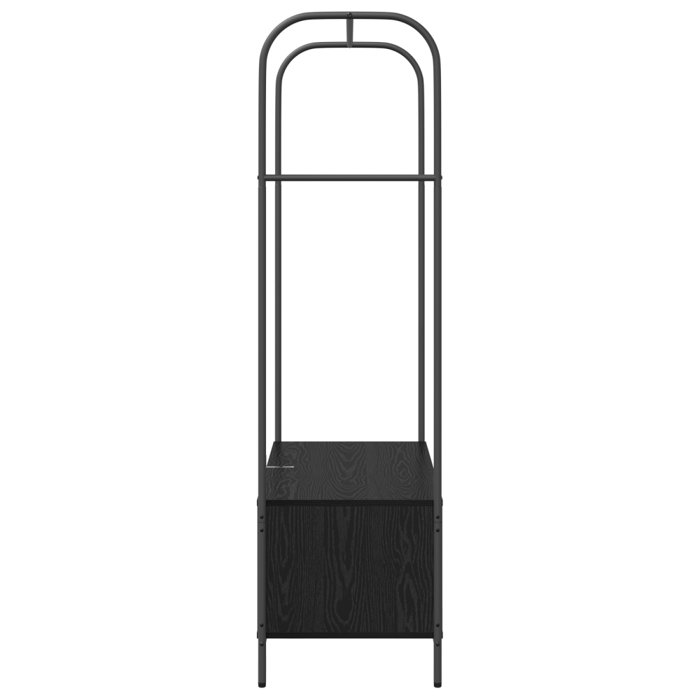 Produktbild för Klädhängare med lagring Svart 100 x 44 x 160 cm Konstruerat trä