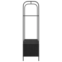 Produktbild för Klädhängare med lagring Svart 100 x 44 x 160 cm Konstruerat trä