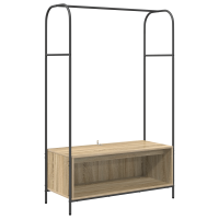 Produktbild för Klädhängare Brun Ek 100 x 44 x 160 cm Konstruerat trä