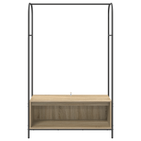 Produktbild för Klädhängare Brun Ek 100 x 44 x 160 cm Konstruerat trä
