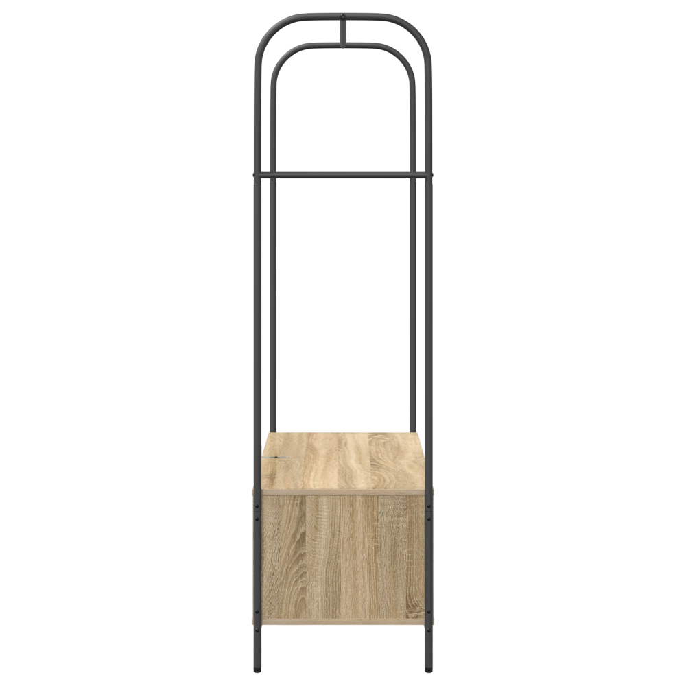 Produktbild för Klädhängare Brun Ek 100 x 44 x 160 cm Konstruerat trä