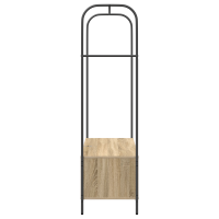 Produktbild för Klädhängare Brun Ek 100 x 44 x 160 cm Konstruerat trä