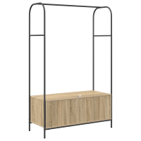 Produktbild för Klädhängare Brun Ek 100 x 44 x 160 cm Konstruerat trä