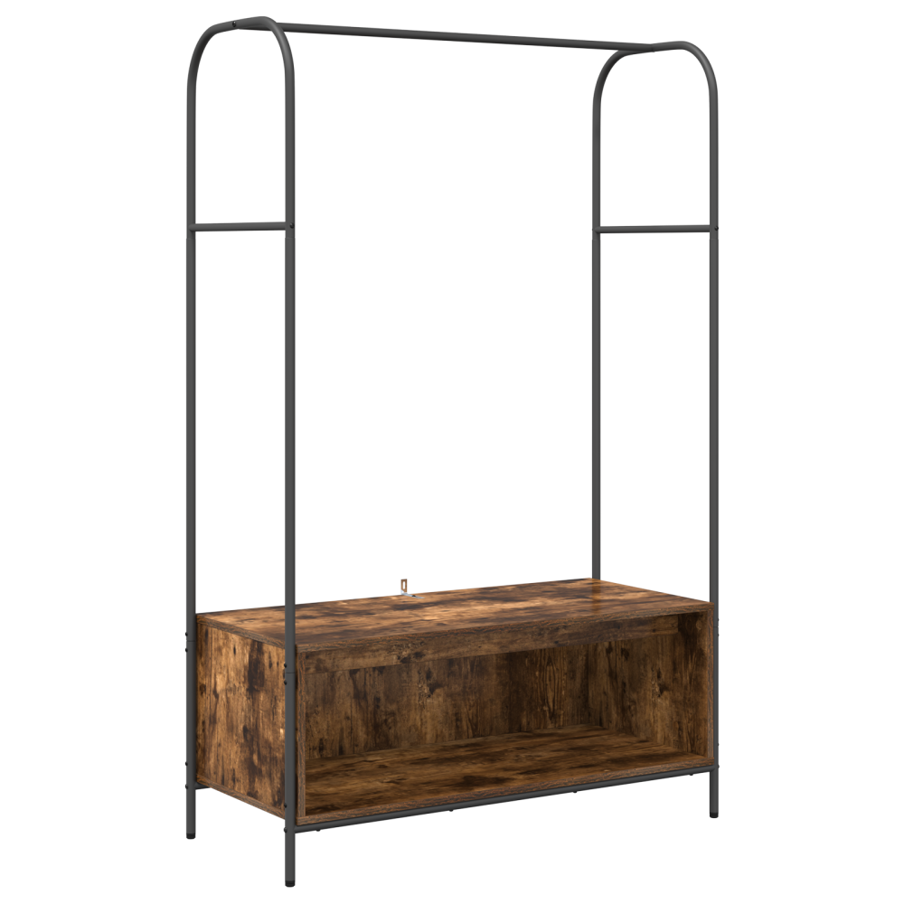 Produktbild för Klädhängare Brun Ek 100 x 44 x 160 cm Konstruerat trä