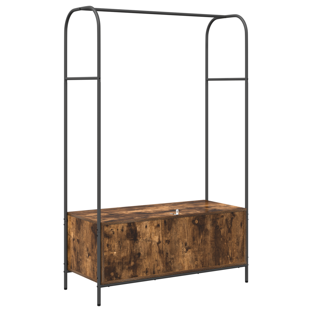 Produktbild för Klädhängare Brun Ek 100 x 44 x 160 cm Konstruerat trä