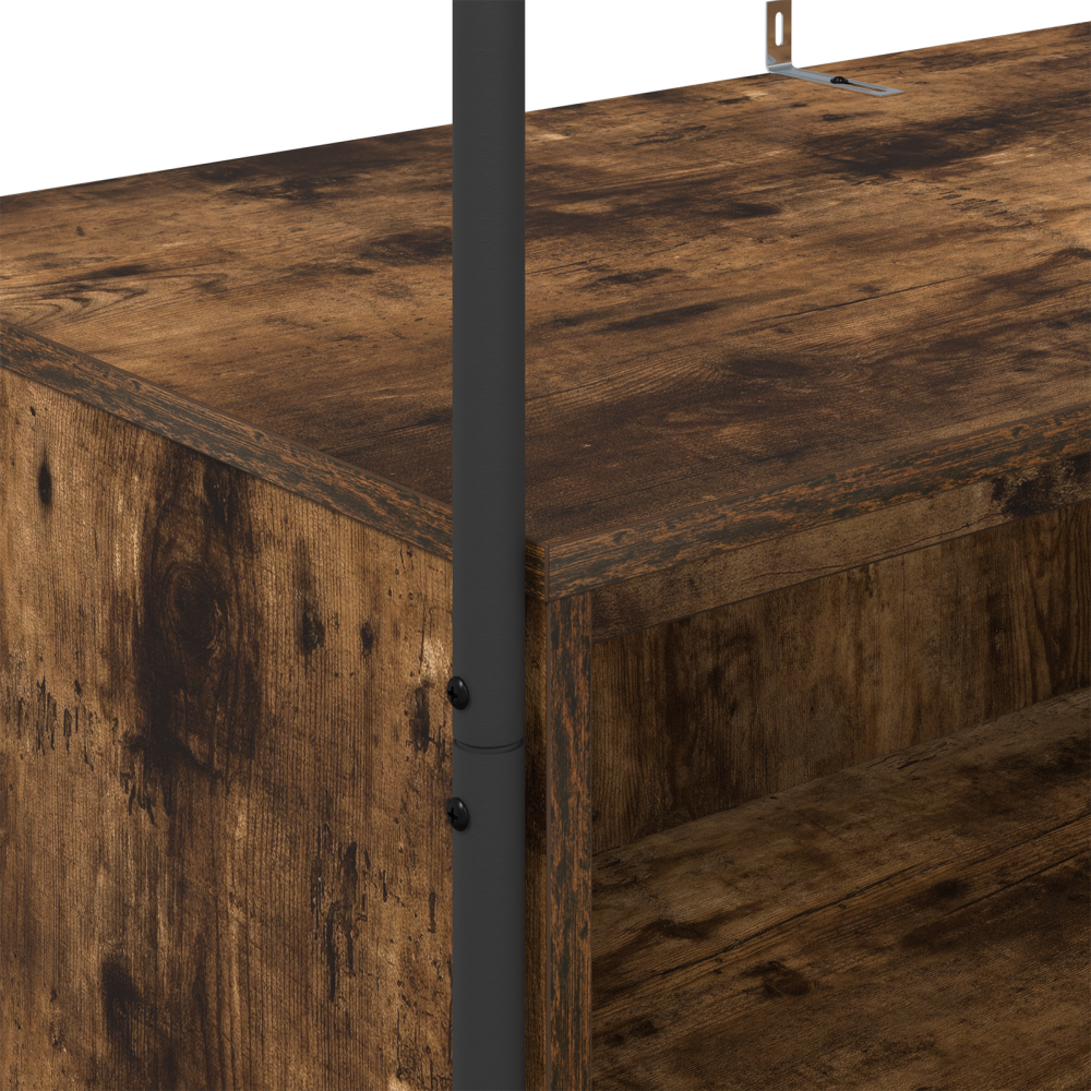 Produktbild för Klädhängare Brun Ek 100 x 44 x 160 cm Konstruerat trä