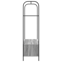 Produktbild för Klädhängare med lagring Grå 100 x 44 x 160 cm Konstruerat trä