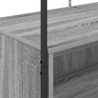 Produktbild för Klädhängare med lagring Grå 100 x 44 x 160 cm Konstruerat trä
