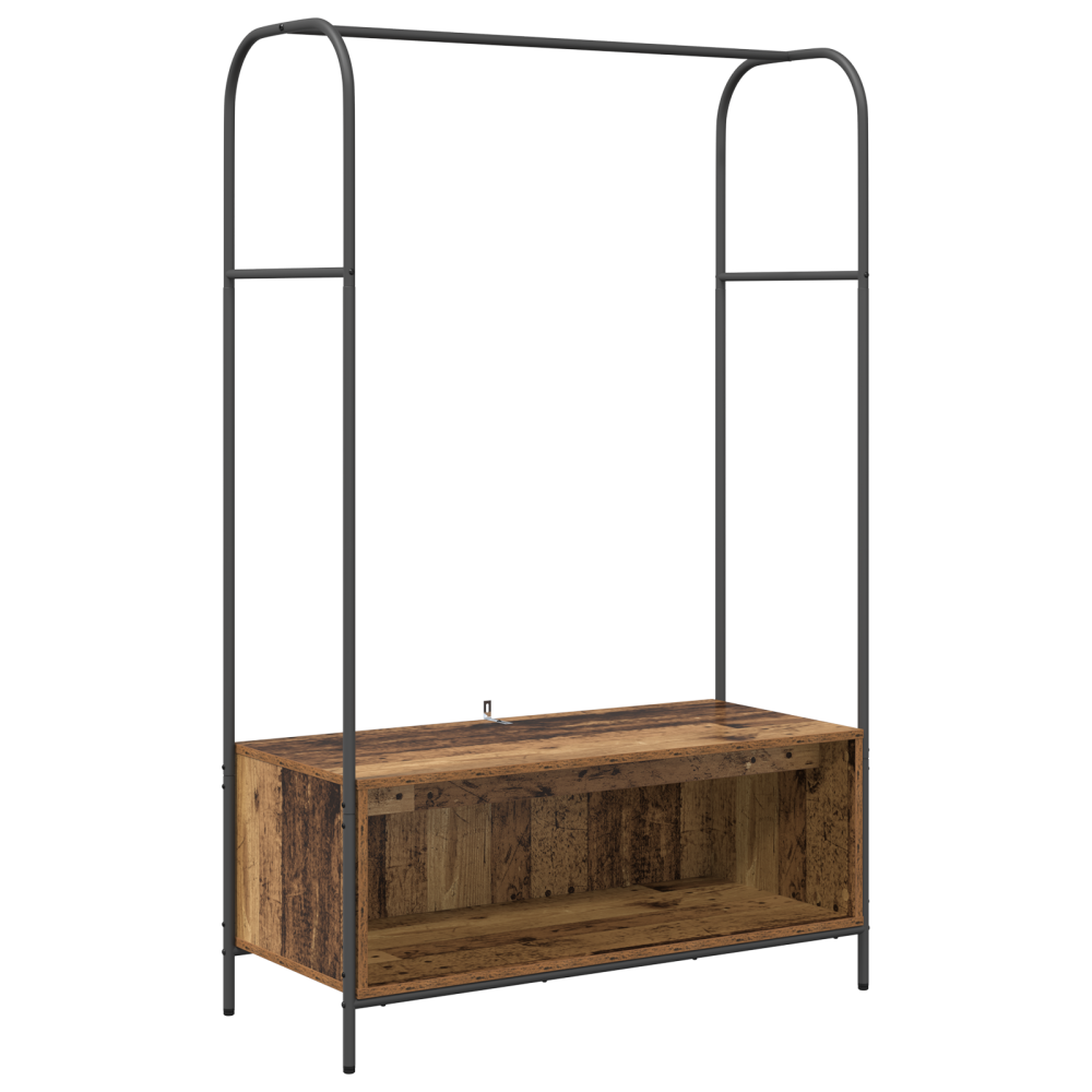 Produktbild för Klädhängare Brun Ek 100 x 44 x 160 cm Konstruerat trä